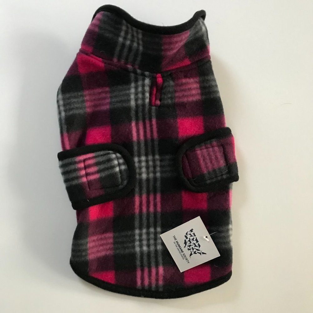 NWT Preppy Small Dog Plaid Fleece Coat